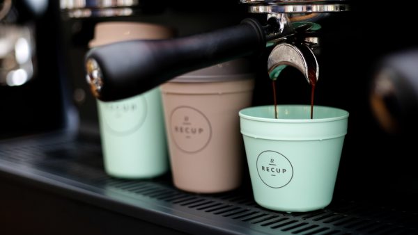 Above: Motu Aotea is ditching single-use takeaway coffee cups. Photo / Greta Recup / Creative Commons