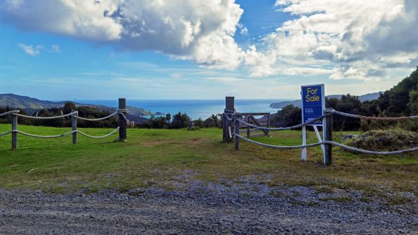The property located at 135 Rosalie Bay Road, encompassing 9181m², was acquired by its current owner in June 2022. This site, now the subject of a proposed helipad, boasts views over Mulberry Grove, stretching towards the mainland and the Coromandel. Photo / Will Trafford
