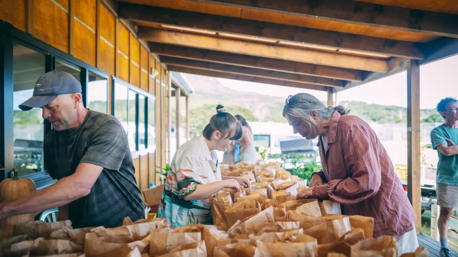 Community Spirit: The Aotea Growers & Makers Market at Claris Centre, a showcase of Great Barrier Island's finest local produce, crafts, and culinary delights. Photo / Manaaki Media