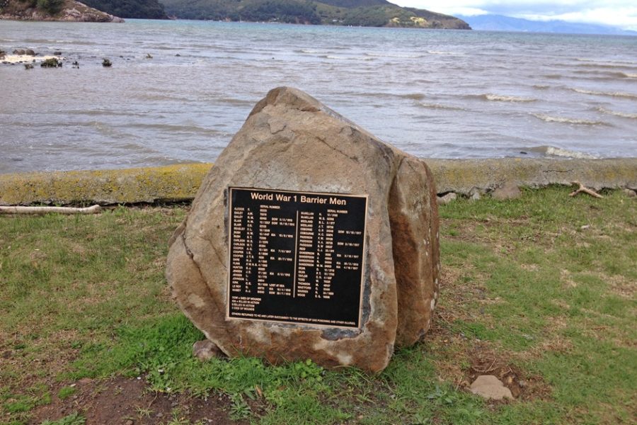 Rock of Remembrance: Great Barrier's WWI Legacy at Tryphena. Photo / NZ History