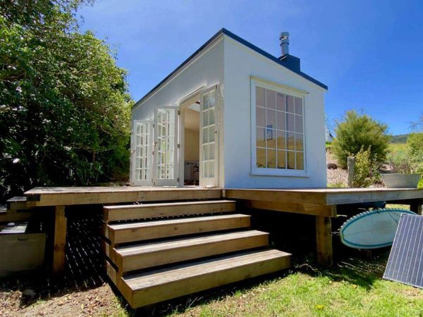 The house on Garden Road, on Great Barrier Island, attracted a huge amount of interest. Photo / Supplied