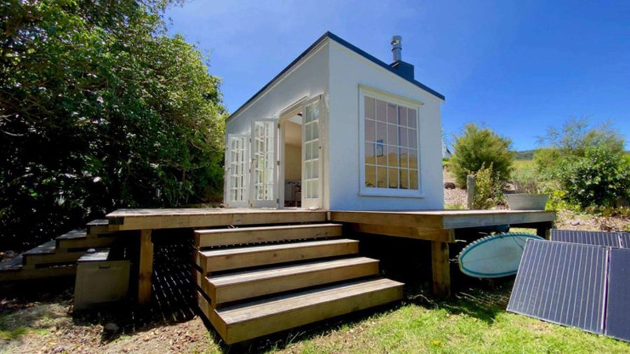 The house on Garden Road, on Great Barrier Island, attracted a huge amount of interest. Photo / Supplied