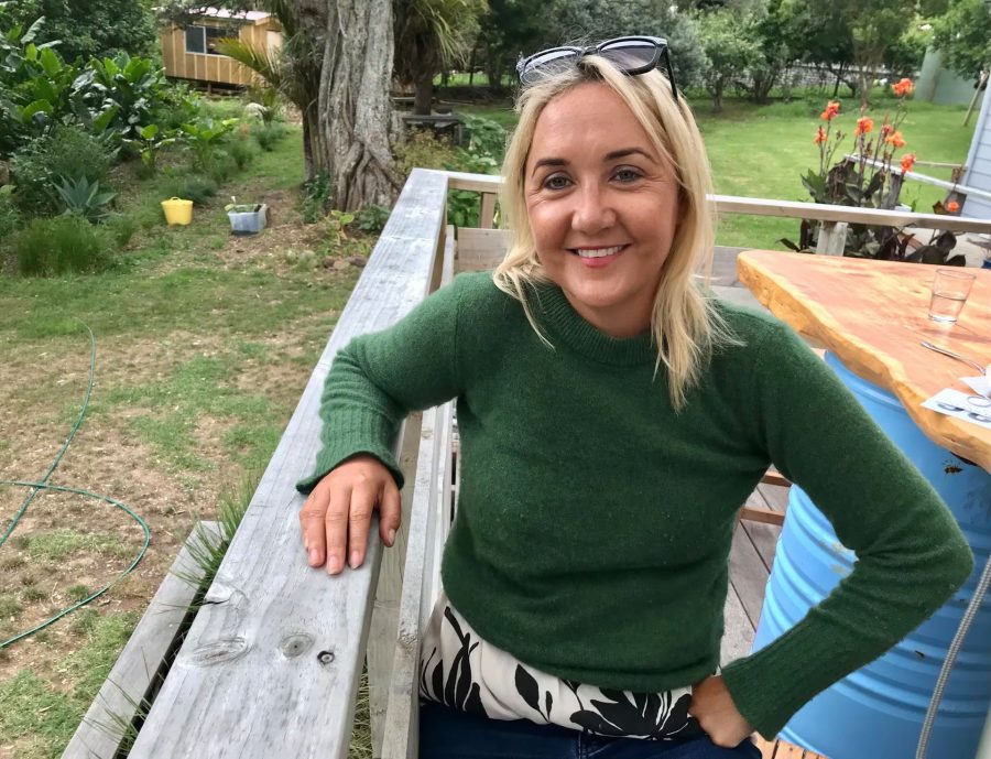 Nikki Kaye at The Currach Irish Pub, a beloved spot on Great Barrier Island where her friendly presence and warm smile made her a cherished part of the community.