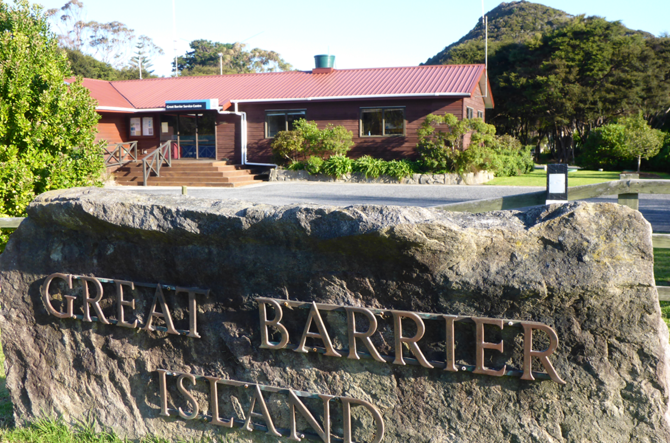 The Auckland Council service centre and local board office in Claris—hub of local decision-making on Great Barrier Island. Photo / Auckland Council