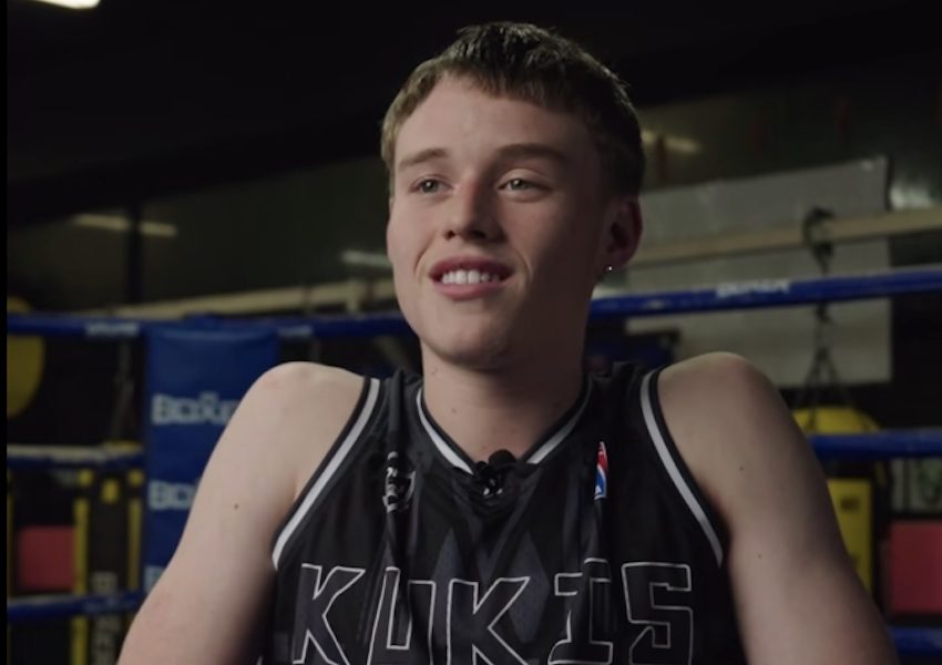 Hunter Edwards hasn’t forgotten where he comes from. The young kickboxer grew up on Great Barrier and is now carving out a name for himself in the K-1 scene with Balmoral Lee Gar in Auckland.