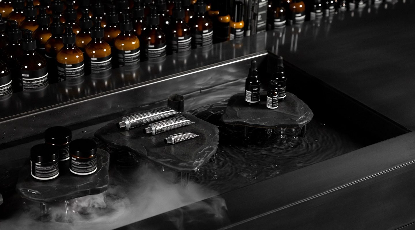 Aotea Health’s rongoā Māori skincare range on display at the new Auckland International Airport concept store.