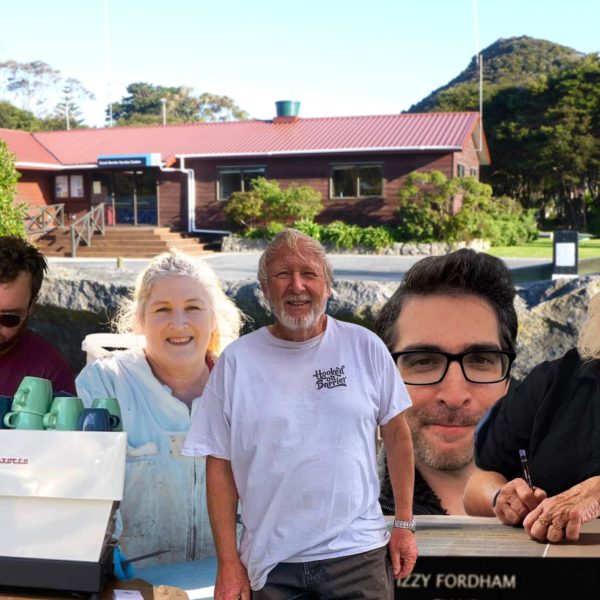 The newly elected Aotea / Great Barrier Local Board — five locals chosen to represent the island for the next term.