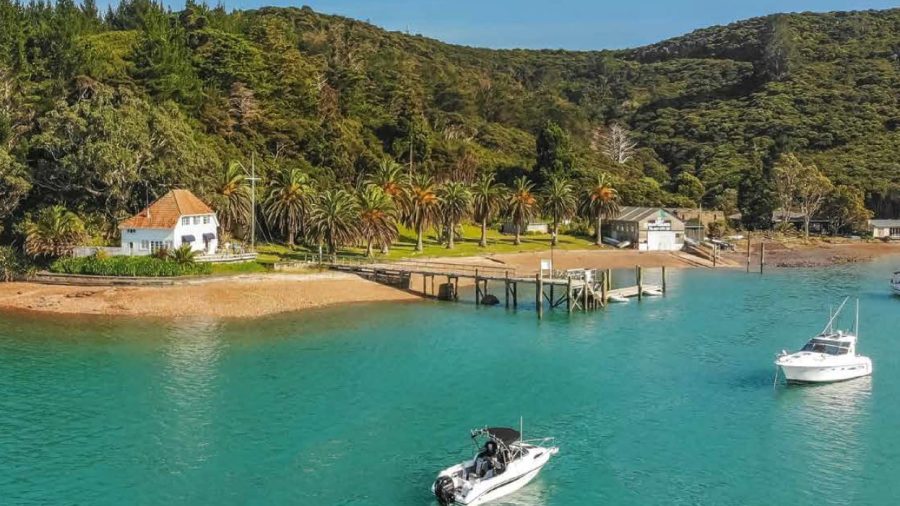 The RNZYS property at Bon Accord Harbour, Kawau Island — including the historic Lidgard House (left) — is set to be sold, despite opposition from some members.